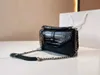 Krokodilmuster Umhängetasche Vintage Silberkette tragbare diagonale Taschen Luxus-Designer-Damen-Lederhandtasche