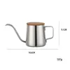 Kaffekanna Rostfritt stål Gooseneck Kettle Tekanna Induktion Spismaskin Espresso Percolator Barista 210423