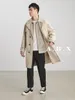 Heren Trench Coats Herfstjas Midden-lengte losse Koreaanse stijl Trendy over-de-knie mannen Spring en Leisure Clothing Viol2222