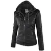 Vinterfaux Läderjacka Kvinnor Casual Basic Coats Plus Storlek 7XL Ladies Jackor Vattentät Vindtät Kvinna 50 211126