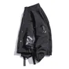 Men's Jackets Military Bomber Jacket Coat Oversized Loose Outwear Solid Ribbons Pockets Windbreakers Streetwear Hip Hop Unisex