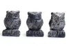 15 pouces de hauteur petite taille Chakra naturel Quartz obsidienne oeil de tigre pierre sculptée cristal Reiki guérison hibou Animal Figurine 1 pièces6723930