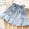 Flickor kjolar Summer Style Denim Baby Fashion Utländsk Koreansk Barnkläder P4657 210622