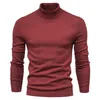 Новый мужской сплошной цвет пуловер свитер осень зима водолазка мужская одежда вскользь свитер синий bacl серый военно-морской флот красный