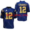 NCAAカレッジネイビーミッドシップメンサッカージャージーロジャースタンドボックネイビーサイズS-3XLすべてステッチ刺繍