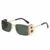 2021 Nuevas mujeres Gafas de sol cuadradas grandes Mujeres B Detalle de lente Marco rectangular Gafas de sol Marca femenina Vintage Lady Lunette De Soleil 228c