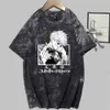 Jujutsu Kaisen satoru gojo t-shirt mode kortärmad o-hals casual tie dye y0809