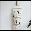 Nordic Style Wall Hanging Organizer Bag Förvaring av saker 3 Pocket Makeup Holder Kosmetiska Sundries Påse Closet Container Väskor 9BZAS JFEHV