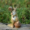 Everyday Collection Squirrel Animal Beeldje Miniaturen Fee Tuin Ornamenten Woondecoratie Vrienden Gift Bonsai Decor 211021