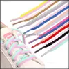 Części butów Akcesoria buty 120 cm cukierki kolor shoelace sportowe sznurówki moda swobodne płótno poliestrowe sznurowadło płaskie struny