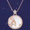 12 Signe du Zodiaque Pendentif Collier Horoscope Balance Cristal Charme Signe Étoile Ras Du Cou Astrologie Colliers pour Femmes Fille Mode Bijoux Will et Sandy