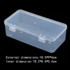 18.5*9*6cm Transparent White Pills Jewelry Art Storage Case Tool Parts Portable With Cover Small Storage Box
