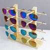 Fashion Sunglasses Frames Glassess Display Stand Handmade Wooden Rack Shelf Show Eyeglasses Holder Wood Counter Home Mall Glasses