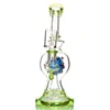 Vintage Unique Style 8.5INCH Glass Bong Hookah Vattenrör Design med diffus Perc Rökning Oljebrännare med skål kan sätta kundlogotypen