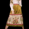 Lanmrem秋の服のためのレトロな印刷のベルベットのハイウエストの半身スカートPockets Casulすべての試合YH072 210412