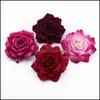 Dekorative Blumen Kränze Festliche Partei Supplies Home Garten 50 stücke 10cm Große Rosen Künstliche Blume Dekoration Weihnachten Hochzeit Braut A