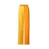 여성 바지 Capris AEL 여성 스트레이트 여름 느슨한 오렌지 - 노란색 인과 와이드 다리 긴 숙녀 가로복