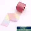 다채로운 그라디언트 Organza 새틴 리본 DIY 공예 웨딩 파티 장식 케이크 선물 활 포장 리본 60mm