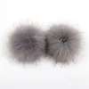 12 / 15cm Faux Fox Fur Pompoms Ball Fluffy Pom Hattar Scarf Skor Väska Hänge Kläder Tillbehör till DIY Making