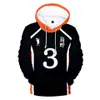 Haikyuu Hoodie Sweatshirt Unisex Erwachsene Kinder Hinata Shoyo Kageyama Tobio Cosplay Kostüm 3D-Druck Karasuno Lustiger Kapuzenpullover Anime X06103997773