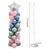Party Decoration 2Sets Adult Kids Birthday Balloon Column Stand Wedding Arch Baby Shower 100pcs Latex Globos For Number Ballons