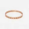 Rose Gold Color 6pieceslot Titanium Steel Roman Numerals Cuff Bracelet Yellow Tone Zircon Jewelry Whole 6mm Bangle for Wome2850674