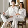 Winter 100% Cotton Couple Pajamas For Men and Women Full Sleeves Sleepwear Pyjama Femme Pj Couple Clothes Pijamas Para Parejas 210901