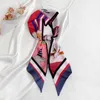 simulation silk twill fabric Horse print flower pattern scarf streamer headband lady Luxury brand