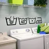 Raamstickers 3D wasmachine muur sticker wasruimte verwijderbare kunst muurschildering home decor poster stickers behang