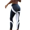 Сетчатые узоры печати Леггинсы фитнес леггинсы для женщин спортивные тренировки легинов упругие тонкие черные белые штаны XL