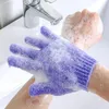 NOUVEAUGants de bain douche exfoliant lavage peau Spa Massage gommage corps épurateur gant 7 couleurs doux gants de bain cadeau ZZD12048