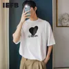 IEFB Men's Summer Casual Short Sleeve T-shirt Male's Letter Embroidered Round Neck Loose Tee Tops Causal Clothes 9Y6716 210524