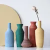 Vaser modern keramisk vas morandi flerfärgad minimalistisk bordsdekorationer vardagsrum nordiska skulptur konst blomma potten heminredning