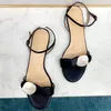 Designerskie sandały skórzane lato damskie moda spółka damska college single buty biuro jedno słowo klamra płaska dolna rozmiar 42