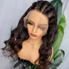 Wave Raw Remy Virgin Curly Waves Поставщик Оптовая Парики Бразильские Натуральные Черные Человеческие Волосы Для Женщин Фронтальный Парик Шнурка 360°