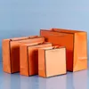 Creative High-Quality Orange Gift Bags For Store Clothes Wedding Christmas Party Supplies Handbags Wrap