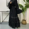 Etniska kläder muslimska klänning kalkon mantel longue femme abayas för kvinnor jilbab caftan islamiska abaya dubai kimono kaftan hijab