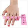 Toe Separators Nail Tools Art & Salon Health Beauty 200Pcs=100Paris/Lot Finger Foot Sponge Soft Gel Uv Polish Manicure Pedicure F413 Drop De
