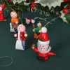 24 teile/satz Weihnachtsbaum Ornament Charakter Anhänger Set Geschenk Box Handbemalte Holz Puppe Hause Dekoration SD07