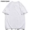 Мужчины Harajuku T Рубашка хип-хоп негабаритные отражение скелет печати стрит одежда футболка лето с коротким рукавом хлопок повседневная вершины 210601