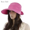 Summer Fashion Korean Style Bowknot Big Visor Cap Color Matching Beach Sun Hat TT@88 G220301