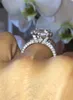 Vecalon Anello vintage in argento sterling 925 taglio principessa con diamante da 3 ct Cz anelli di fidanzamento per fedi nuziali per donne Gioielli da dito24248958965608