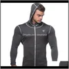 & Sweatshirts Mens Apparel Drop Delivery 2021 Autumn Men Zipper Thin Sweatshirt Hoodies Man Bodybuilding Workout Hooded Jacket Male Gyms Fitn