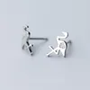 Stud NBSAMENG 100% 925 Sterling Silver 9mmX13mm Symmetry Flamingos CZ Earrings Animal For Women Fashion Jewelry Gift