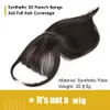 Isaic Dark Brown / Black Synthetische Fringe Clip in Hair Extension 3D Natural Franch Bangs High Temperature Fiber