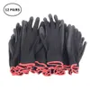 12Pair Disposable Latex Gloves Household Universal Nitrile Gloves Durable Waterproof Cleaning Work Finger Gloves Outdoor Gadgets 210622