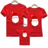 Titta års presentfamilj matchande mamma pappa T-shirt Cartoons Christmas Tshirt Mommy Daddy Baby Röd Kläder 210417