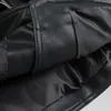 Solid PU Faux кожаная куртка пальто женские мода с длинным рукавом молния мотоцикл куртки высокие улицы женская верхняя одежда вершины 210515