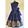 Ubranie etniczne sukienka modowa dla kobiet 2021 s Dashiki Print Summer Tilting ramię zużycie bazin riche koronkowy pasek panie afrykańskie 231Y