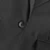Vintage CHIC Single Button Otwarte mankiet Kurtka Kurtka Kobiety Moda Elegancki Notched Office Wear Płaszcz Kobiet Chic Outerwear 210520